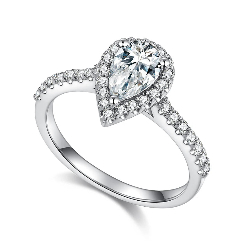 Women's Silver Moissanite Jewelry Ring - Balmas Jewelry