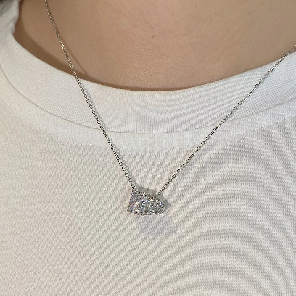 Sterling Silver Crushed Ice Gemstone Pendant Necklace - Balmas Jewelry
