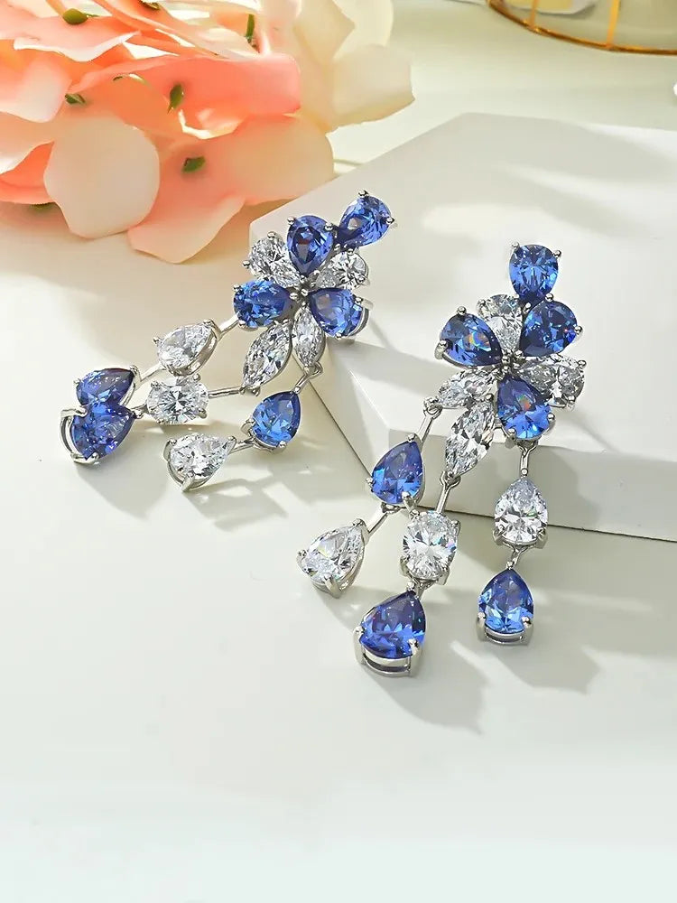New Water Drop Flower Earrings - Balmas Jewelry